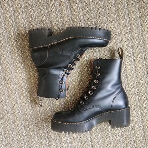 Doc Martens Leona Women's Vintage Smooth Leather Heeled Boots